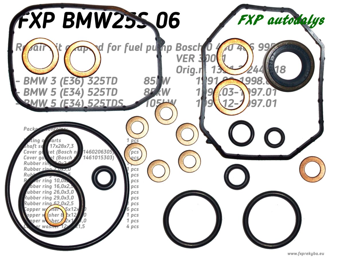 Fuel pompe 0 460 406 995 repair KIT